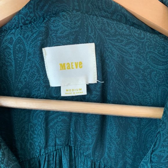 Maeve // Forest Green Paisley Blouse - Picture 2 of 10